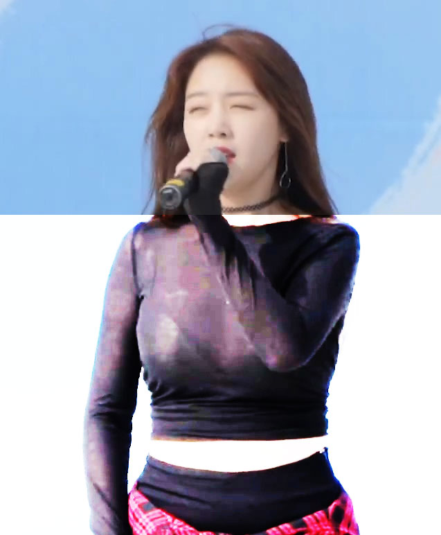 살찐 시스루 민아 밝기 조절
