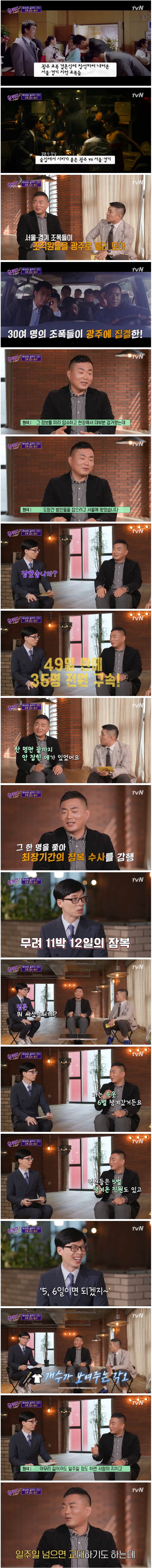 11박 12일 잠복해서 조폭 검거