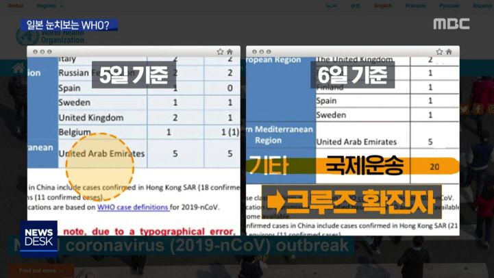 일본 크루즈 확진자가 일본발생이 아닌 기타로 빠진 이유