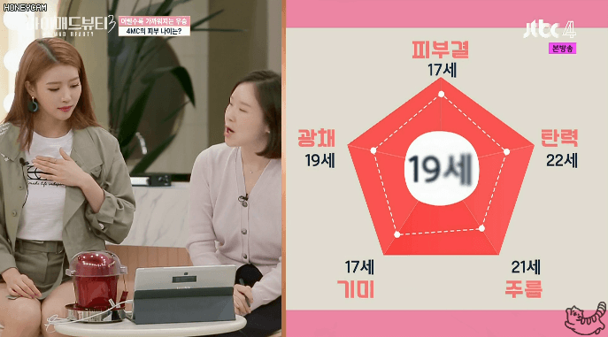 피부나이 19세 미주 16세 최유정