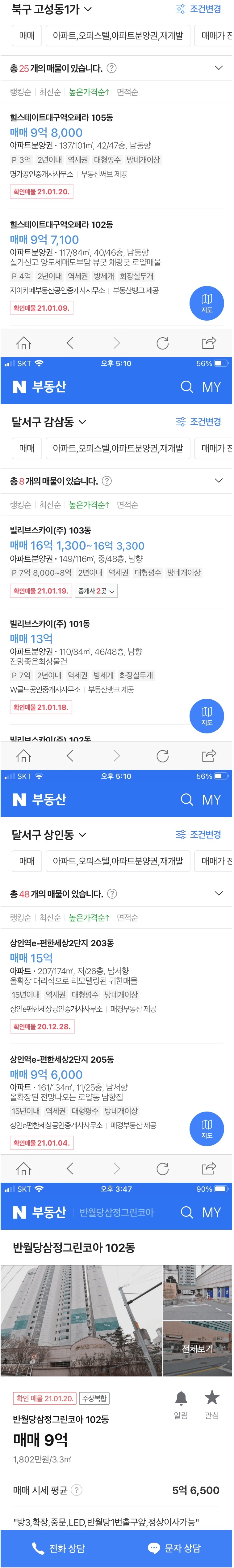 대구 부동산 가격 상황