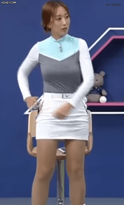 골프채널 아나운서......gif