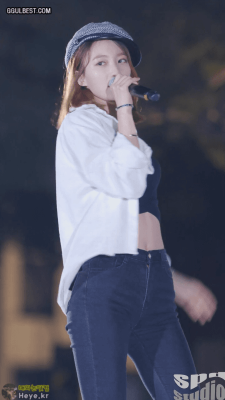 크롭 청바지 비니