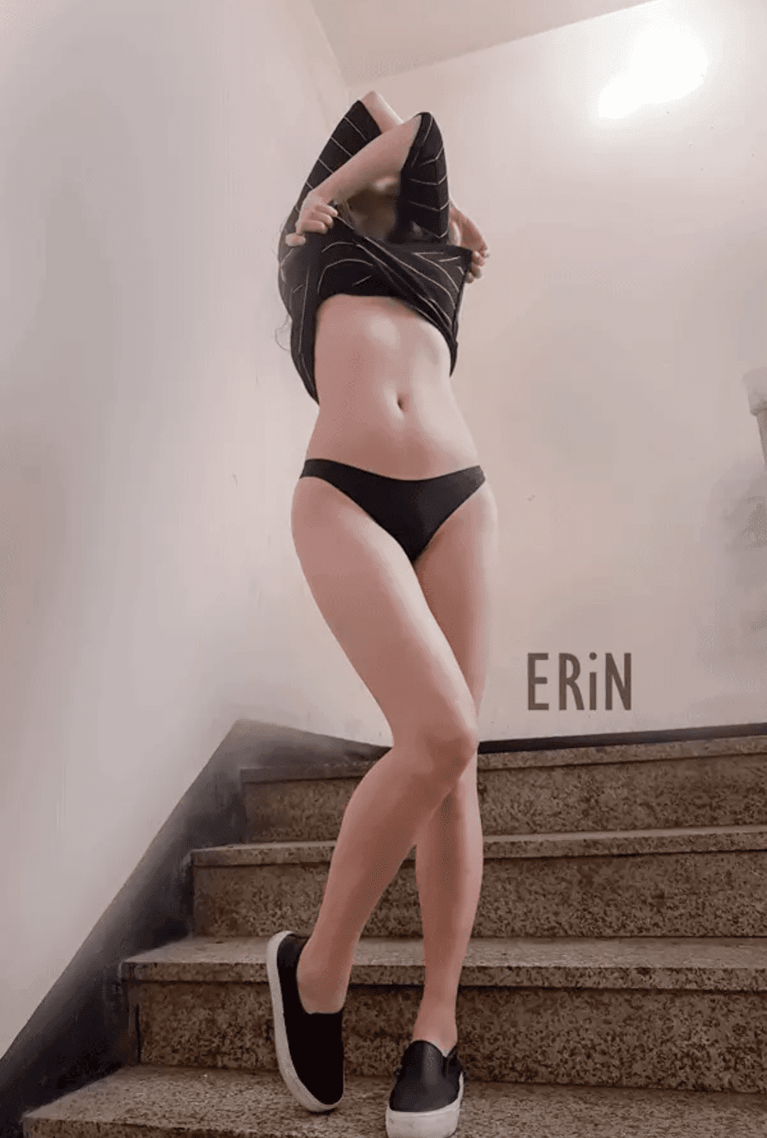 계단에서