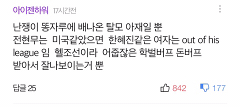 전현무를 향한 악플