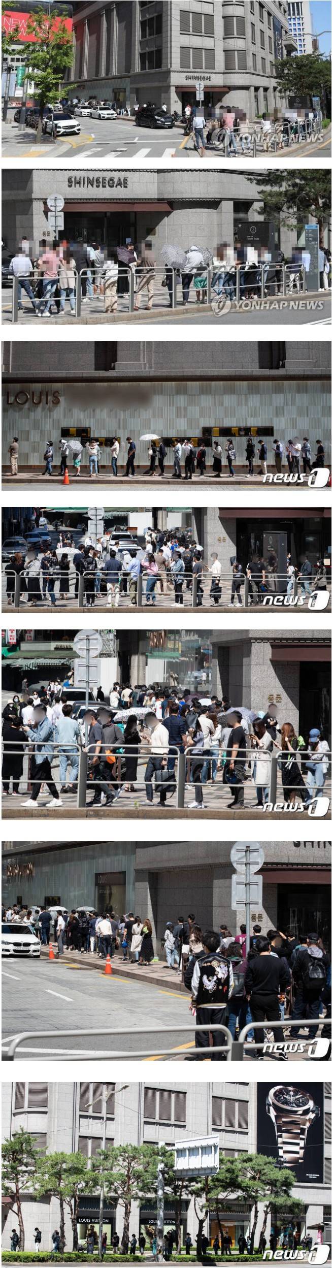 신세계 본점 명품관 대기줄