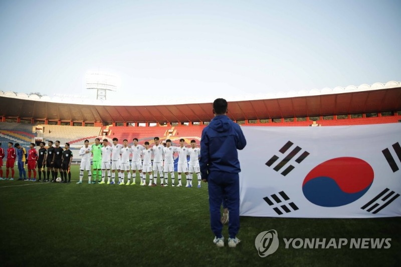 축구 국가대표팀 북한전 경기 사진