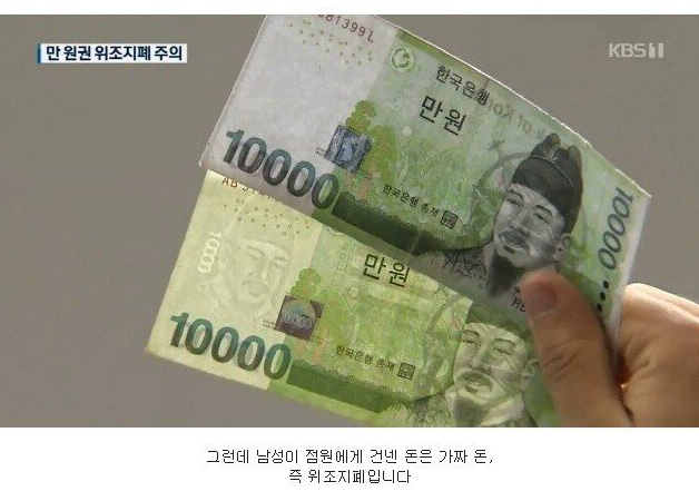 위조지폐를 만들어 사용한 20대들