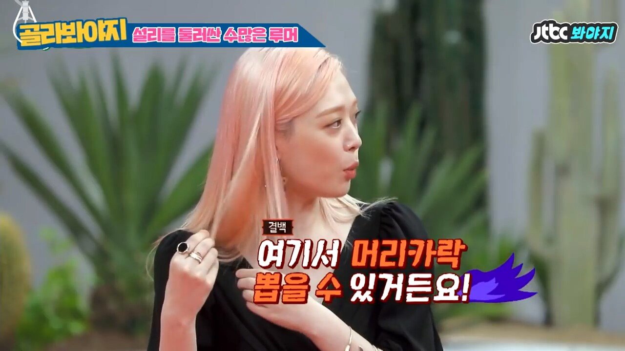 마약 의혹 해명하는 설리