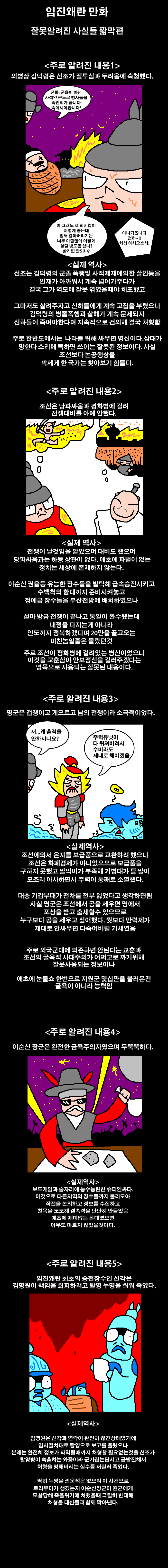 임진왜란에 대해 잘못 알려진 사실들