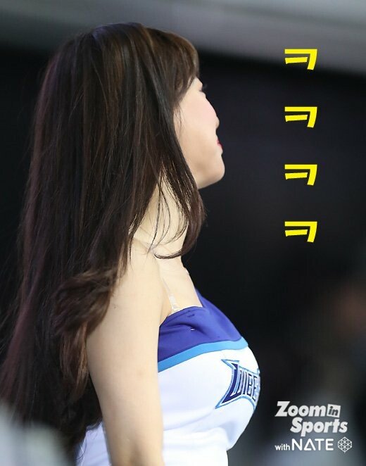 강명호 촬영한 김한나 치어리더