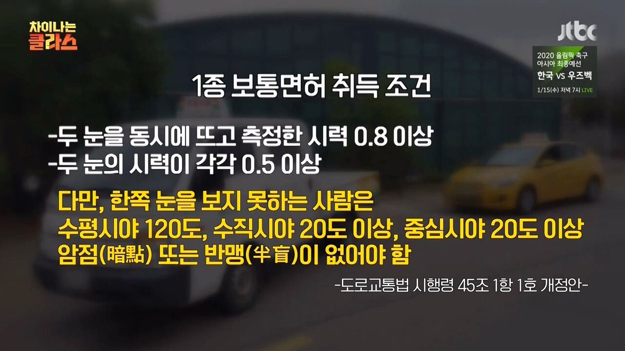 실명장애인이 1종 보통 면허 따는 법