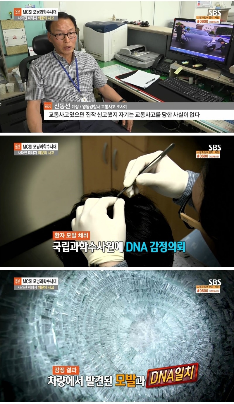 산짐승을 치었다는 사고 운전자