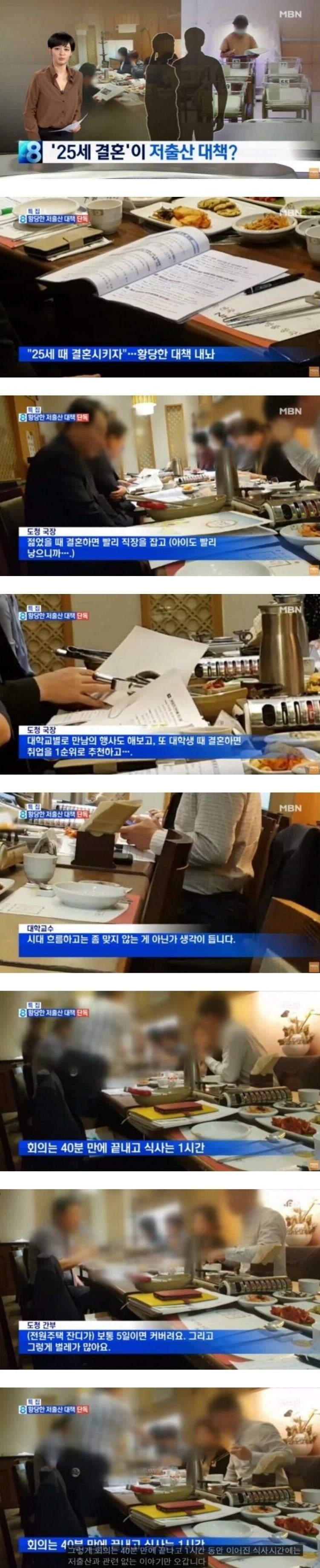 요즘 저출산 대책회의