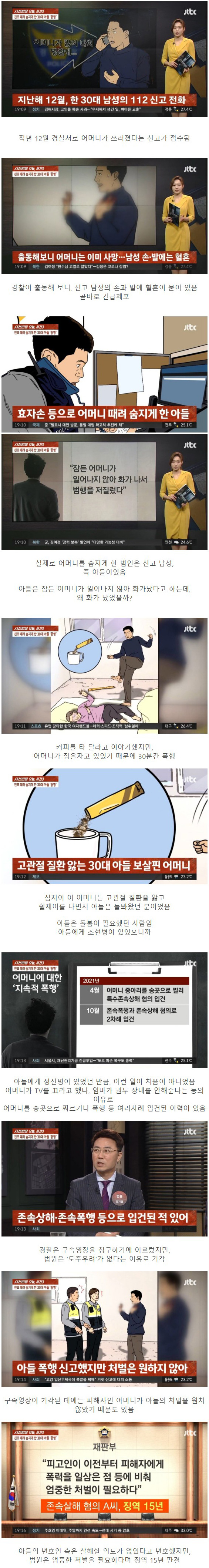 친모 때려 숨지게 한 30대 아들