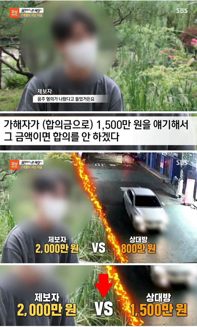 무보험 음주 차량에 치인 행인