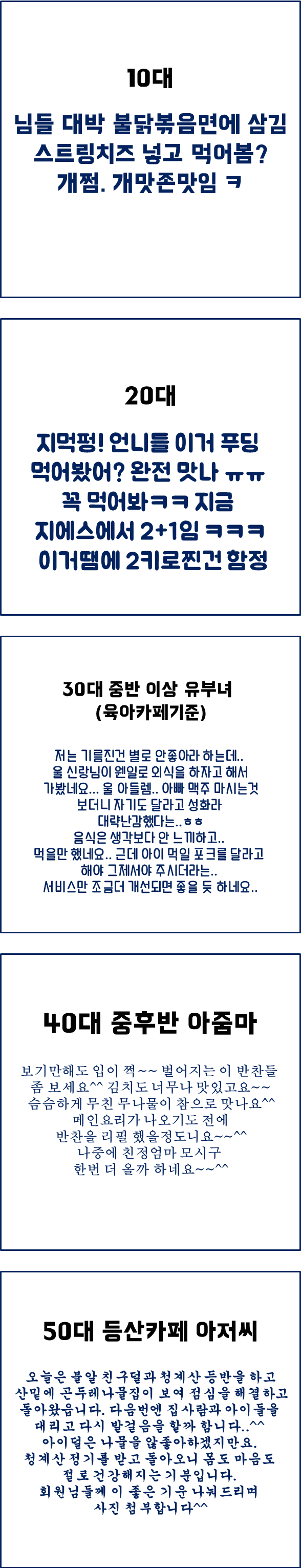 연령대별 인터넷 말투