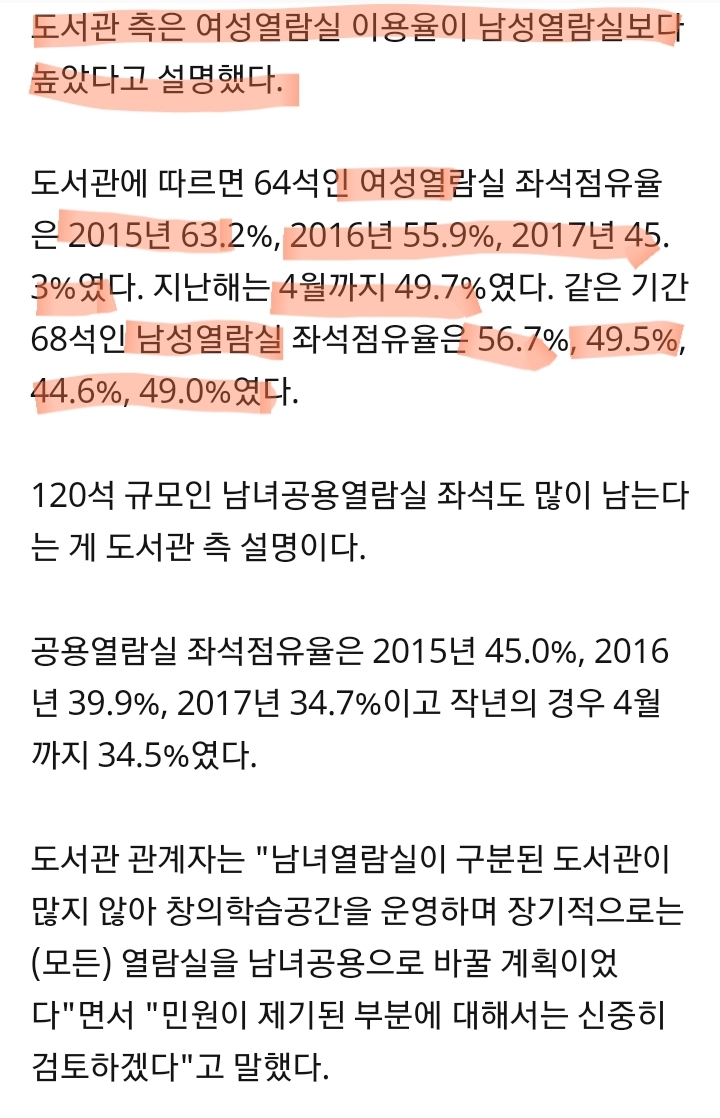 성차별 논란 용산도서관