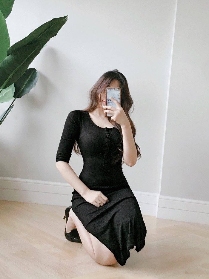 골지 원피스녀 몸매자랑