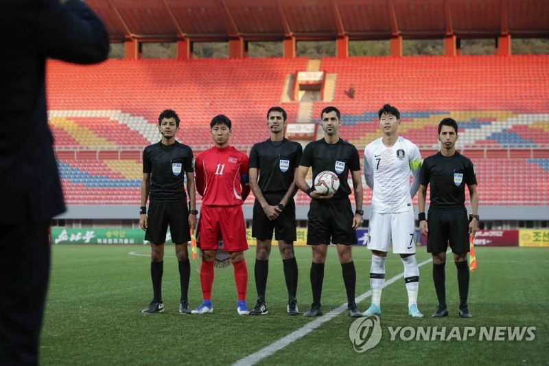 축구 국가대표팀 북한전 경기 사진