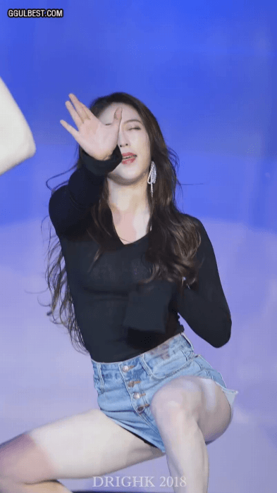 댄스팀 클로에(Chloe) 소희 검정 시스루.gif