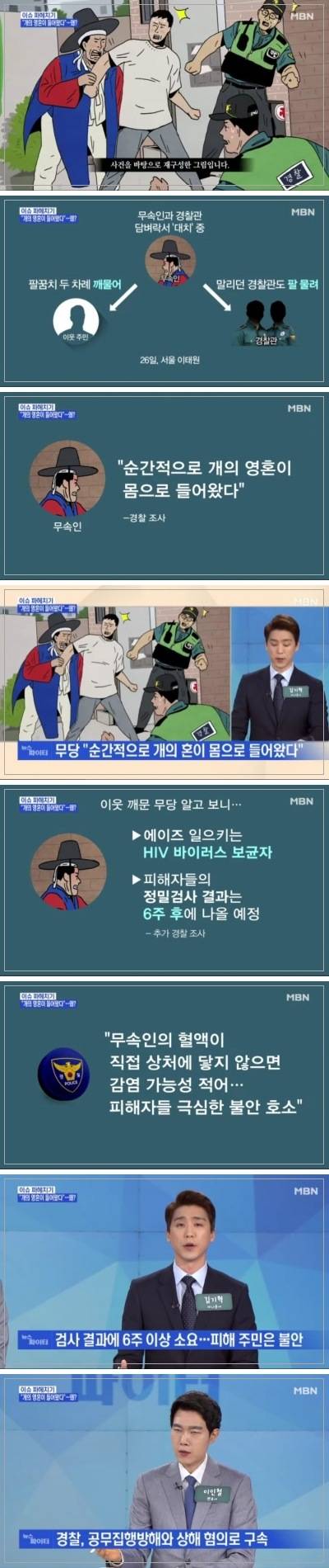 개의 영혼이 빙의된 무당