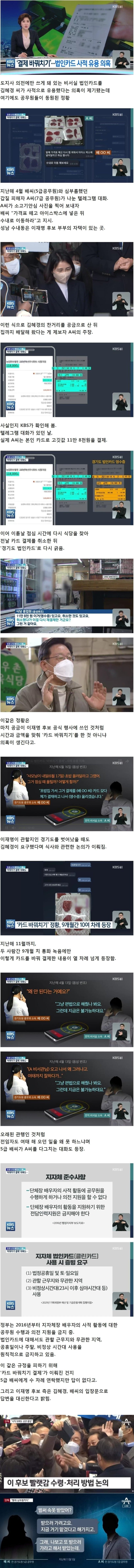 법인카드 사적 유용한 사모님