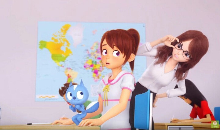 국산 아동 애니메이션에 나오는 여교사