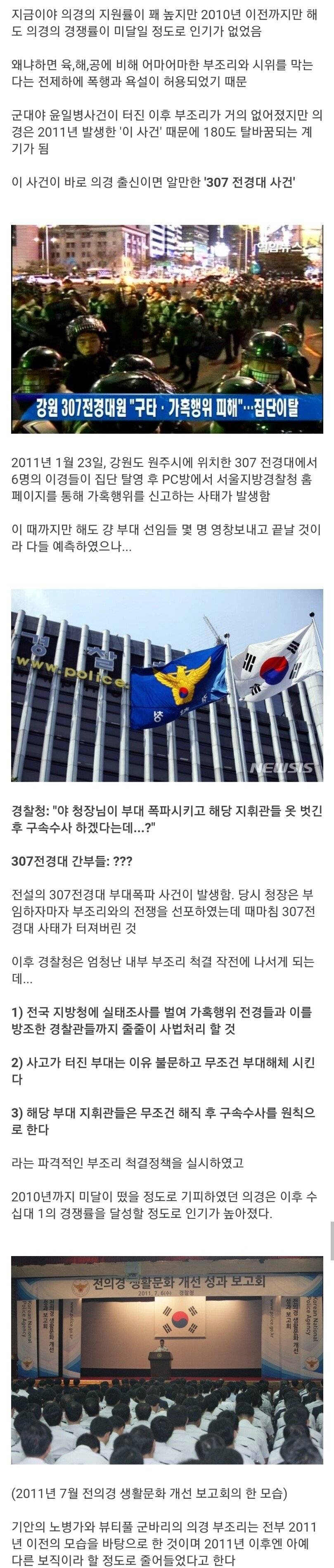 의경 부조리가 줄어든 계기