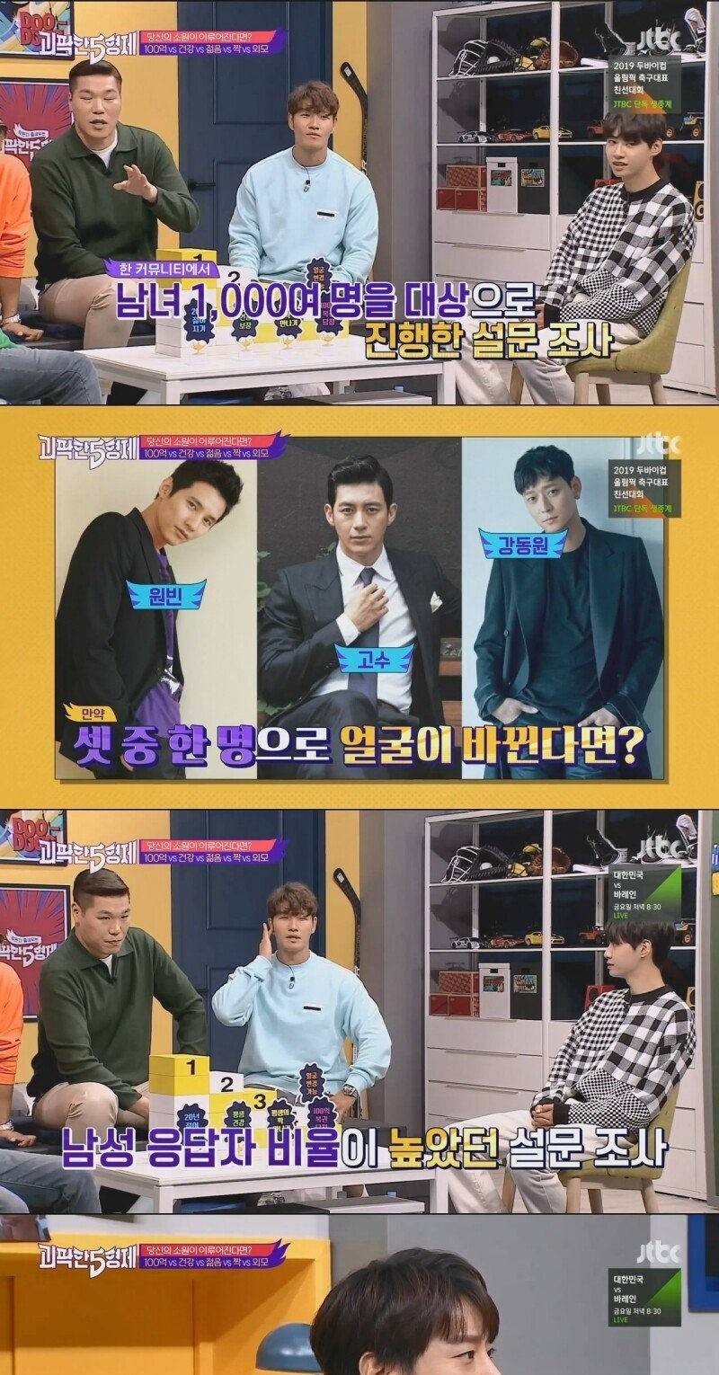 만약 셋 중 한 명으로 얼굴이 바뀐다면?