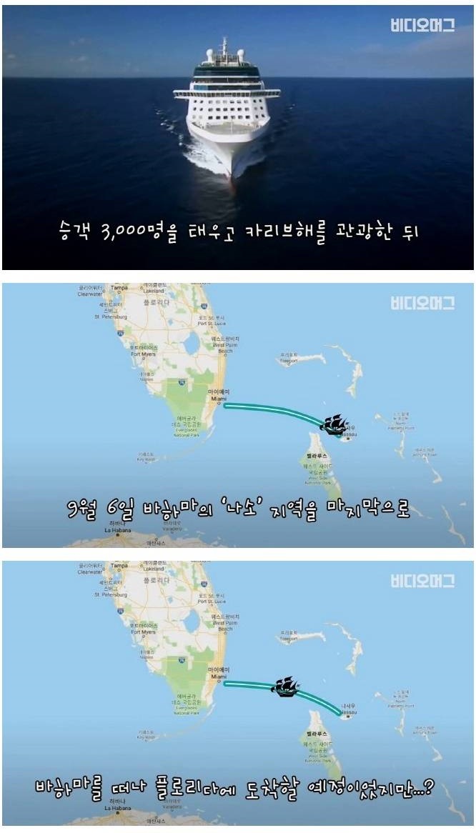 태풍 현장 구조 나선 크루즈 회사와 여행객들