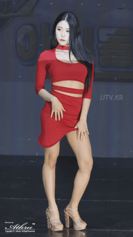 걸크러쉬 보미 레드 밀착 드레스