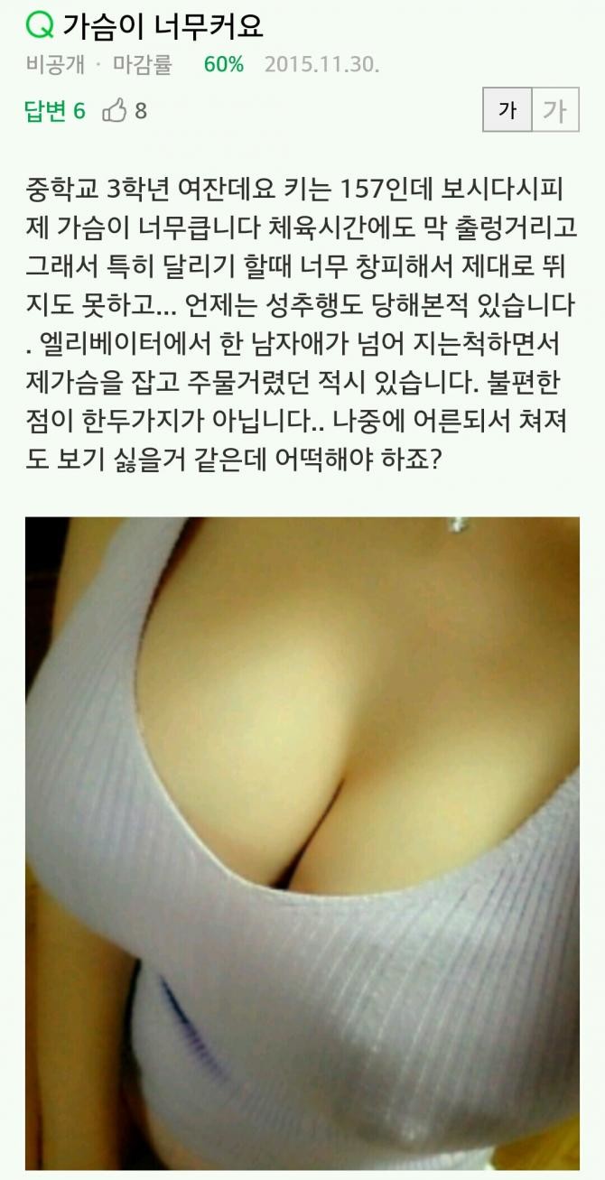 지식인 가슴 고민들