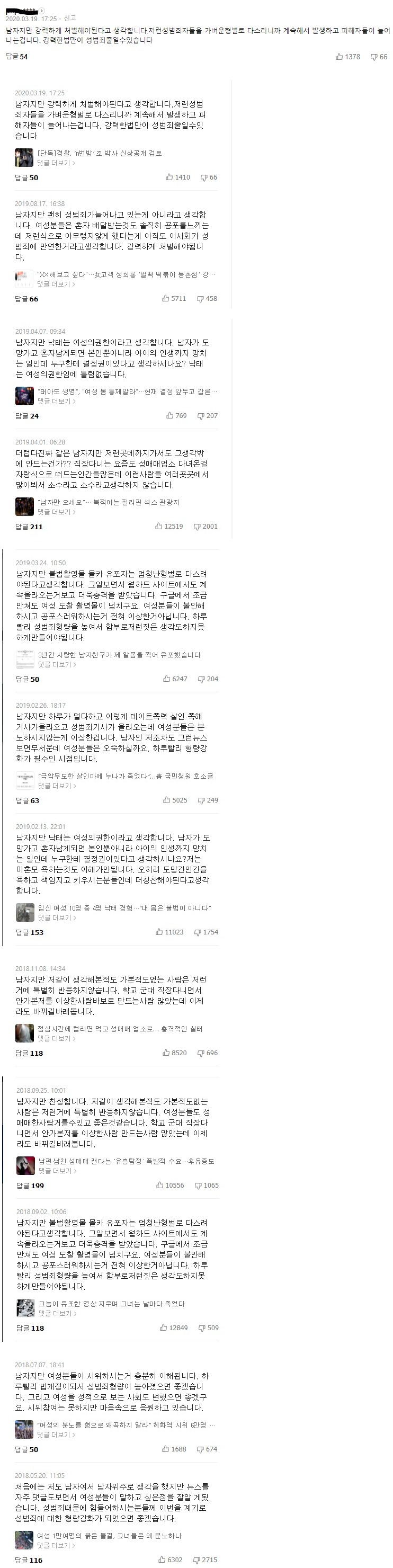 네이버 댓글 남자지만 빌런