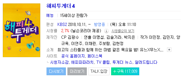 요즘 유재석 방송 시청률