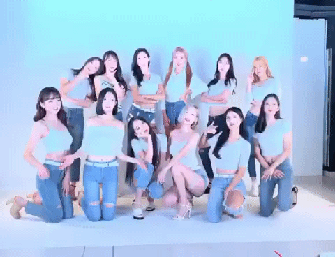 두산 치어팀 단체촬영