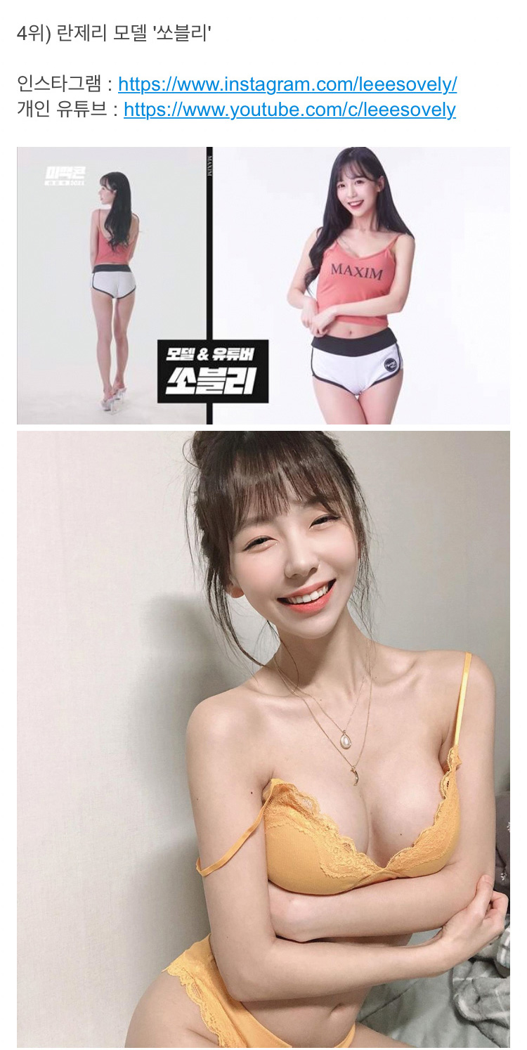 2021 미스맥심 1라운드 투표 결과