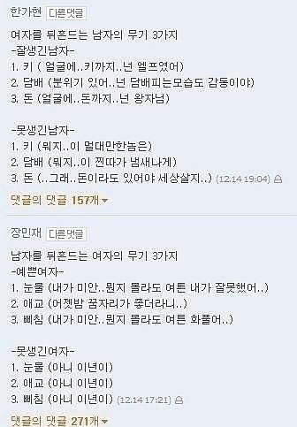 [유머] 남자와 여자의 관점