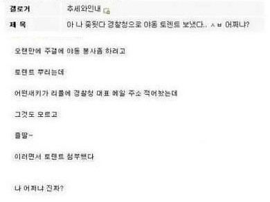 [유머] 토렌트 공유 甲