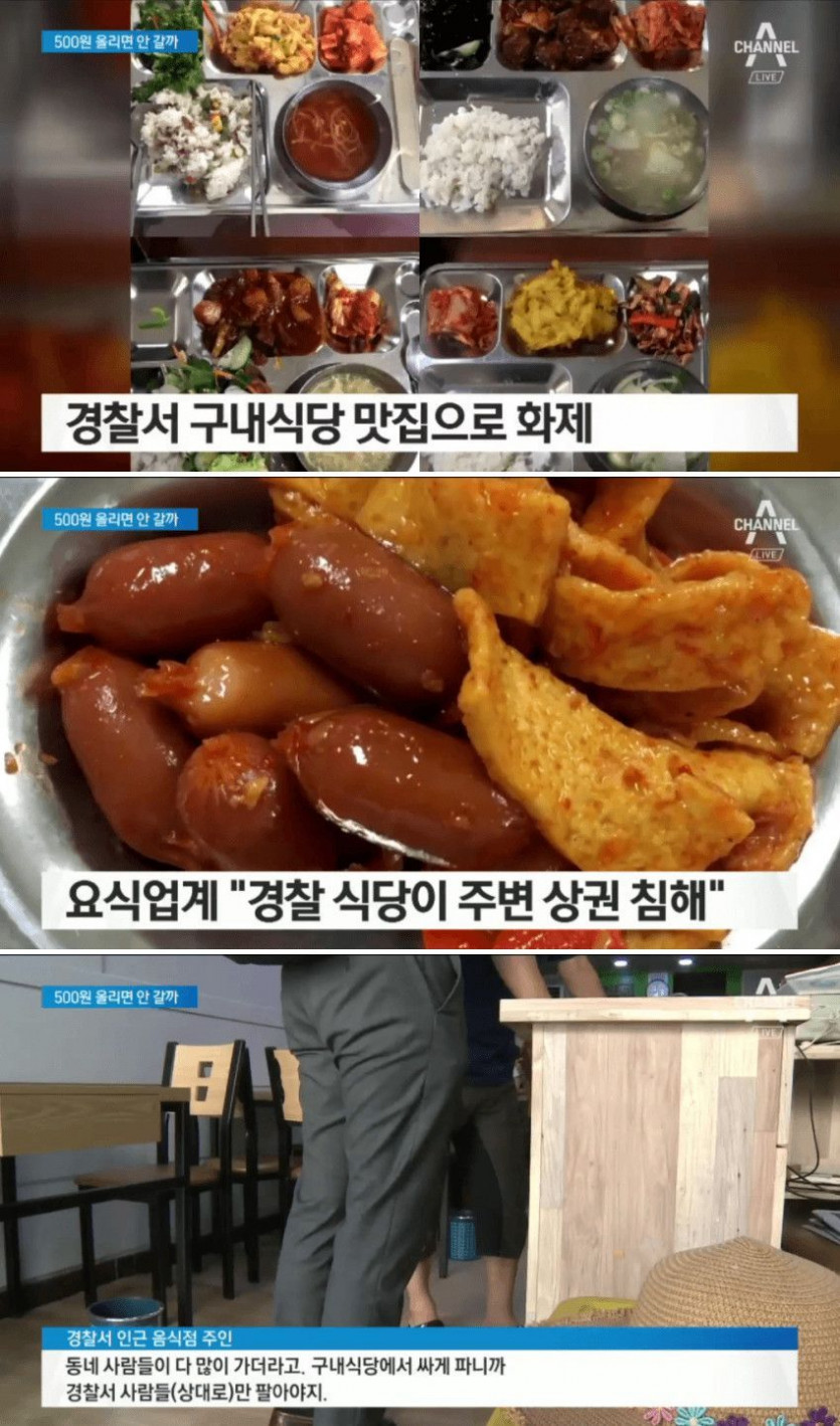 경찰서 구내식당 상황