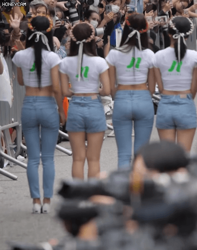 네이쳐 새봄 크롭티 청바지