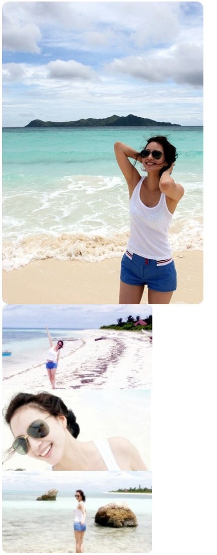 한예슬 바닷가에서 ~