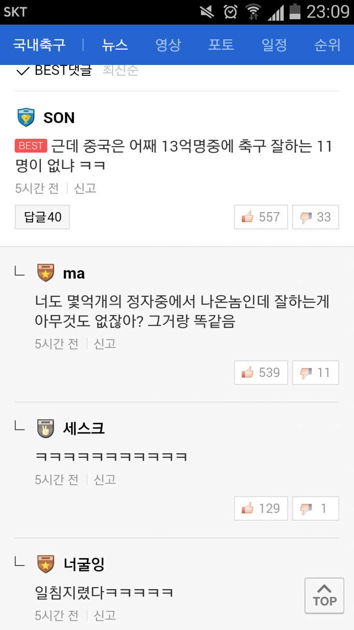 중국이 축구를 못하는 이유