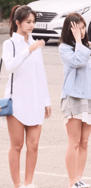 출근하는 하의 실종 쯔위