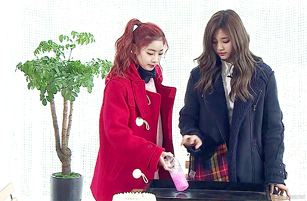 미션 연습하는 다현, 쯔위