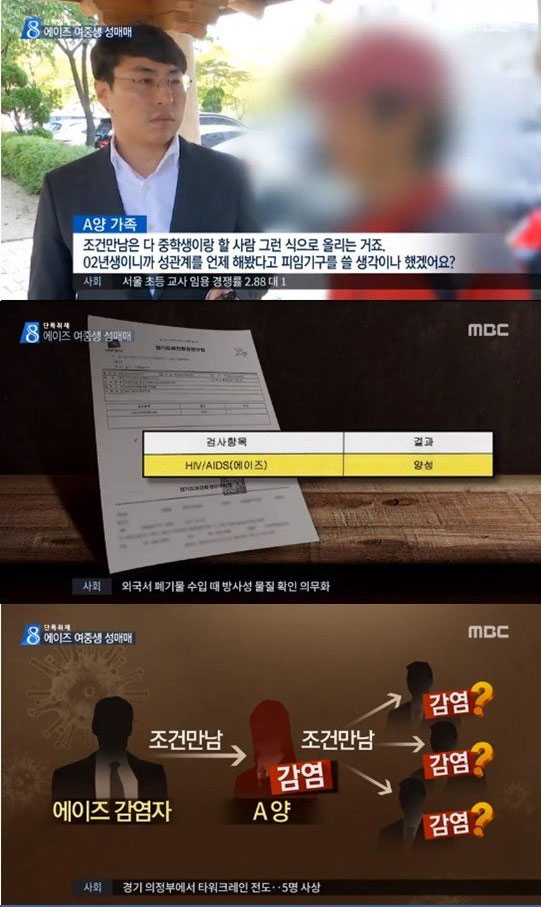 에이즈 감염 여중생