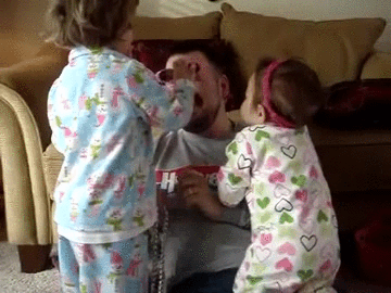 아빠한테 애 맡기면 ??