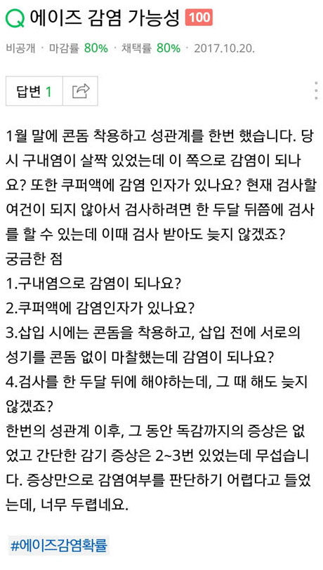 에이즈가 두려운 분들