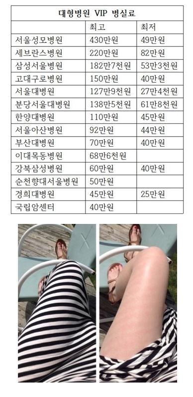 
			우리나라 대형병원 vip 병실 1일 입원료 		